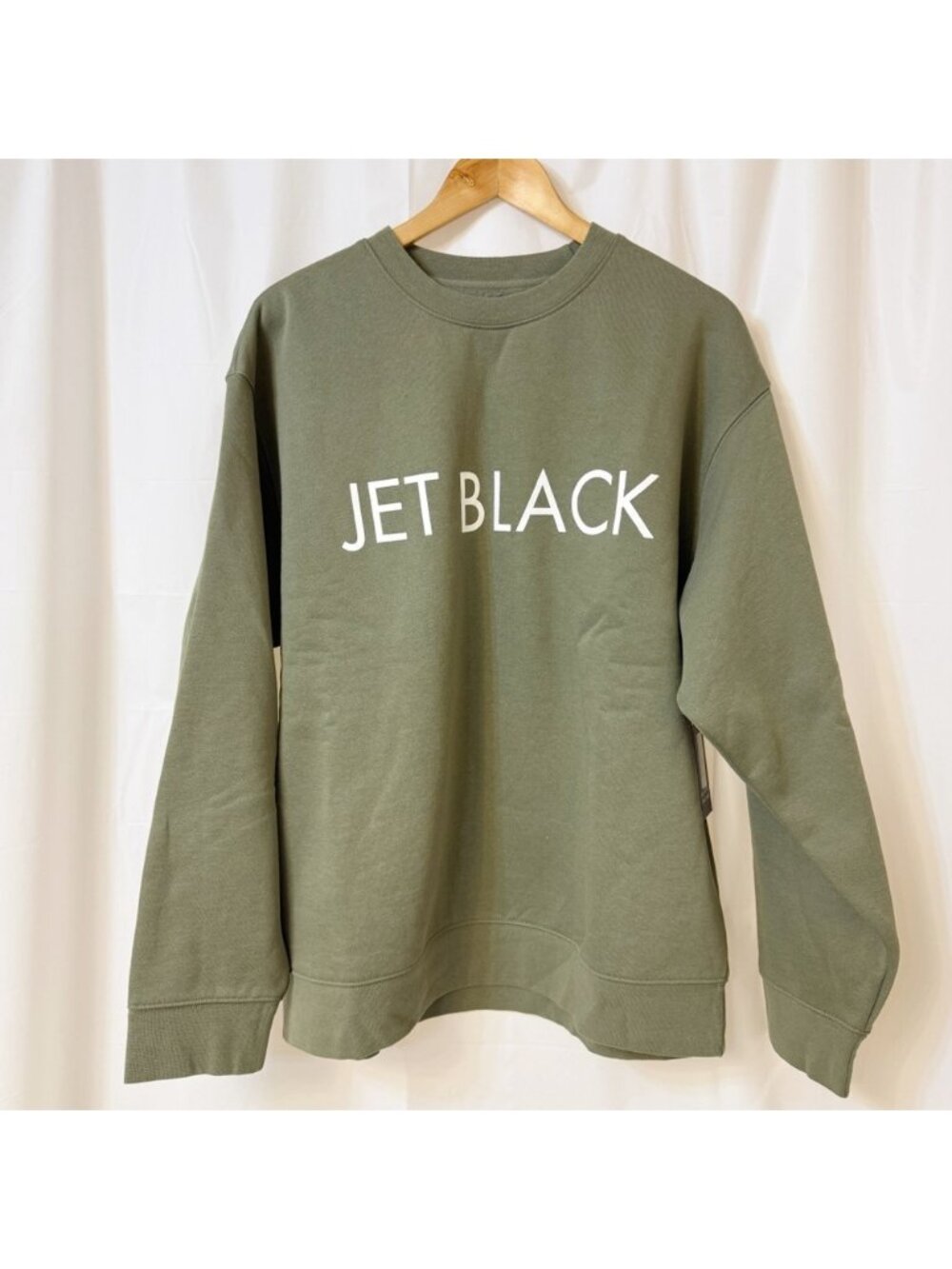 Brunette The Label Core Crew JET BLACK Olive Green XL/XXL NWT